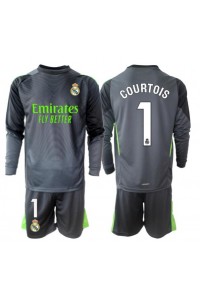 Real Madrid Thibaut Courtois #1 Maalivahti Jalkapallovaatteet Lasten Kolmas peliasu 2025-26 Pitkähihainen (+ Lyhyet housut)